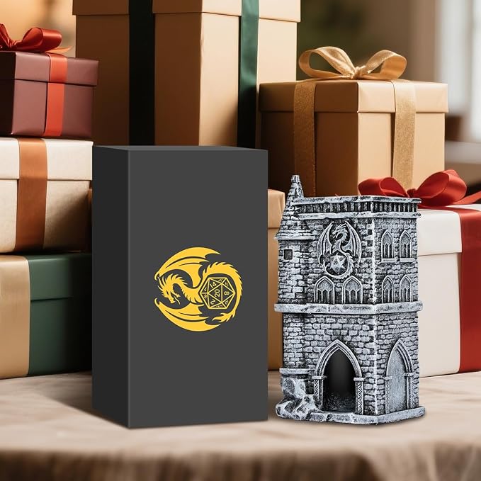 D&D Castle Dice Tower for All Dice Sizes, 3D Resin Rolling Trays, Fantasy - Image 6