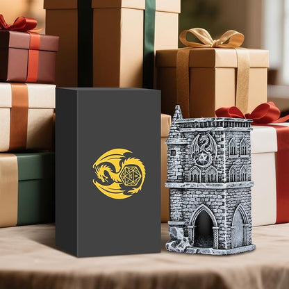 D&D Castle Dice Tower for All Dice Sizes, 3D Resin Rolling Trays, Fantasy - Image 6