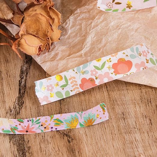 MAFELOE 2 Meters Long 12 Rolls Washi Tape Set, Decorative Adhesive Supplies - Image 4