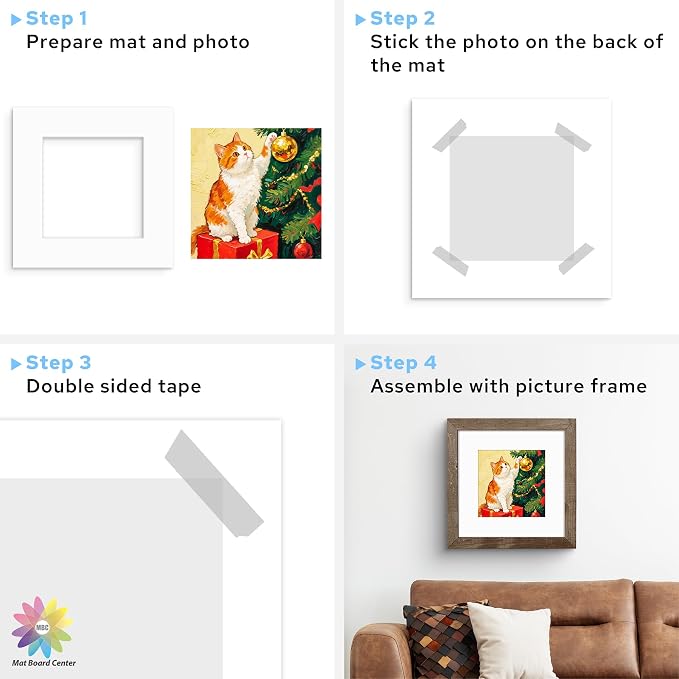 Mat Board Center, 12x12 White Mats - Image 7