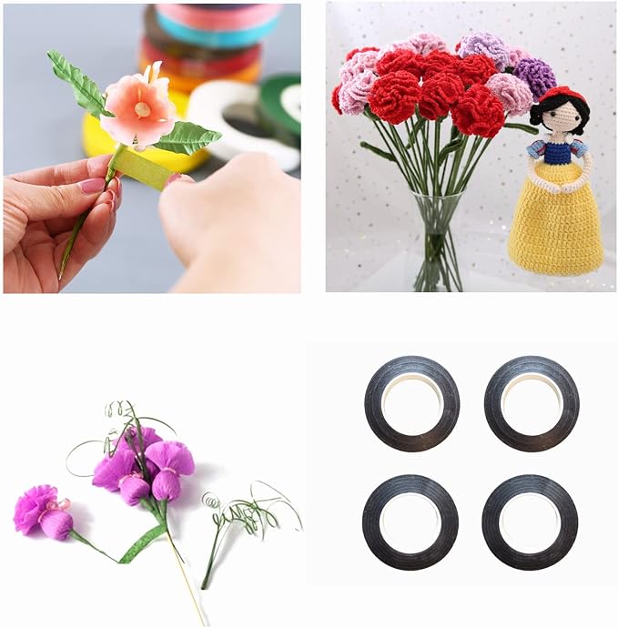 Transun Moo 4 Rolls 1/2 Inch Floral Tapes Florist Wraps - Image 4
