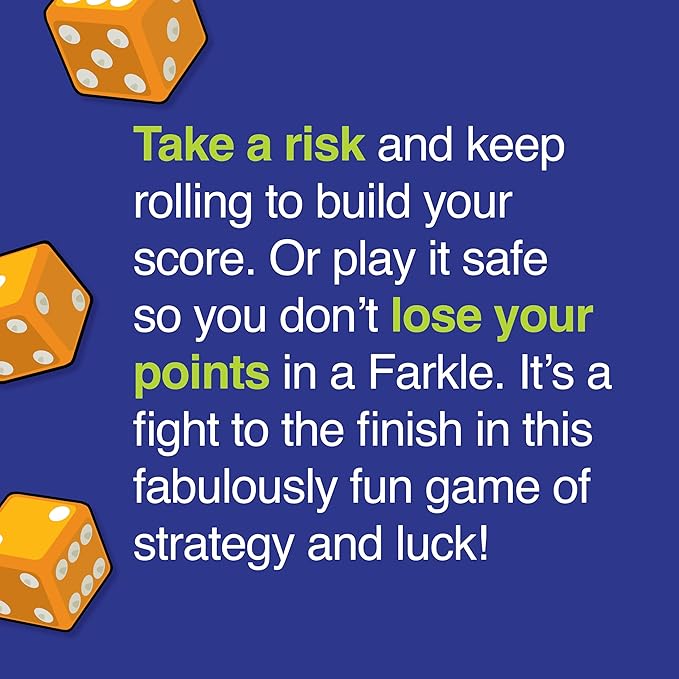Farkle Classic Dice Games – Kids, Family Games, Travel Game, Adult Games - Image 4