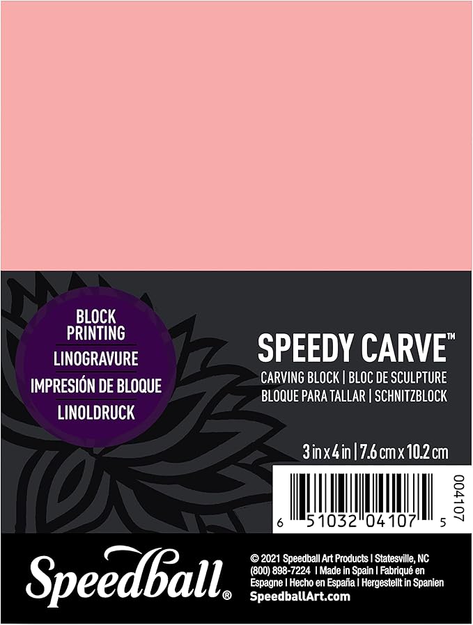 Speedball 4107 Speedy-Carve Block – Soft, Easy Carve Surface – 3 x 4 Inches by SpeedballArt