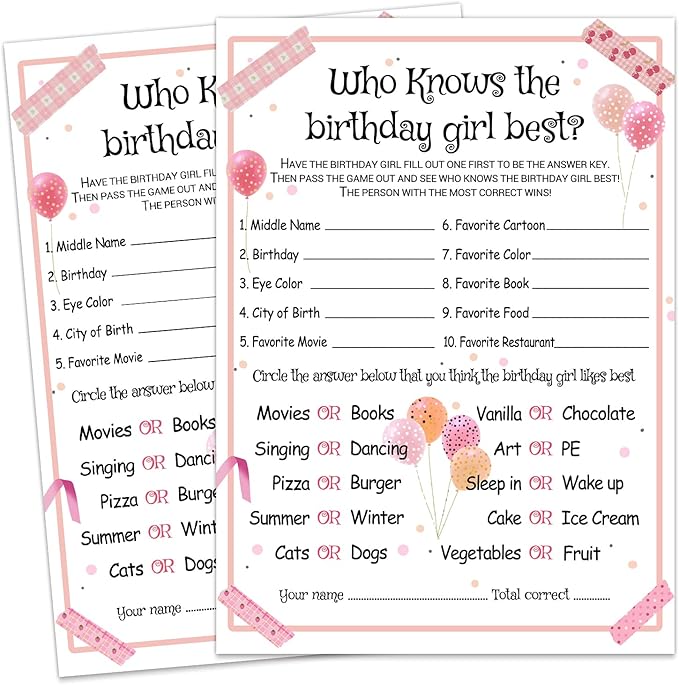 Who Knows the Birthday Girl Best by ALodr