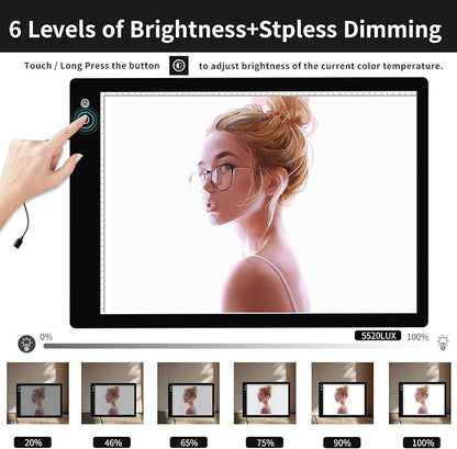 Rechargeable A2 Light Pad, Wireless Battery Powered Artist Tracing Light Box - Image 3