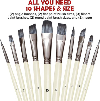 DUGATO Artist Paint Brushes Set 10pcs - Image 2