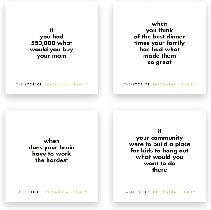 TABLETOPICS Family Infomania: Questions to Start Great Conversations - Image 5