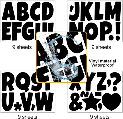 Bemeol Letter Stickers 351 Pieces 4 Inch Bulletin Board Letters Alphabet Cutout - Image 3