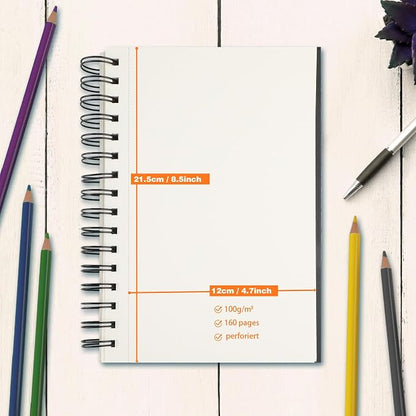 2PACK 5.5x8.5 and 1Pack 9 x 11 inches Hardcover Sketch Book，3 Pack - Image 6