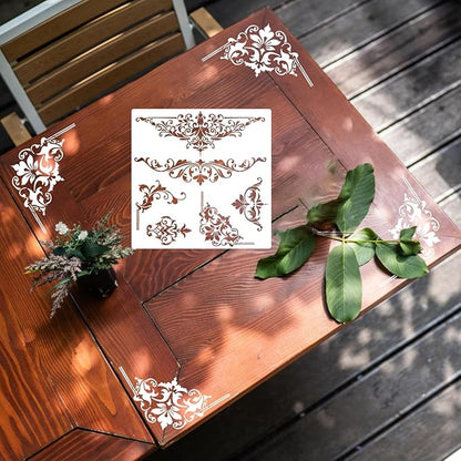 Damask Stencils for Walls 12inch Damask Stencil Large Texture Stencils Mixed - Image 6