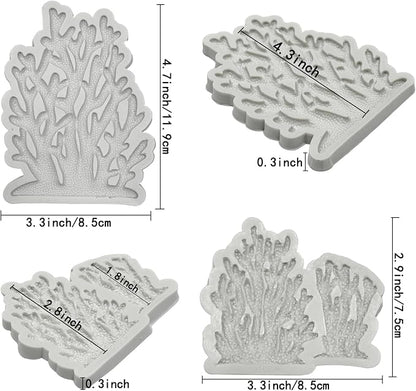 5 PCS Marine Theme Fondant Silicone Mold Seaweed Sea Fish Coral Sea Turtle - Image 2