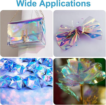 MECCANIXITY Holographic Clear PVC Vinyl Film Holographic PVC Fabric Waterproof - Image 6