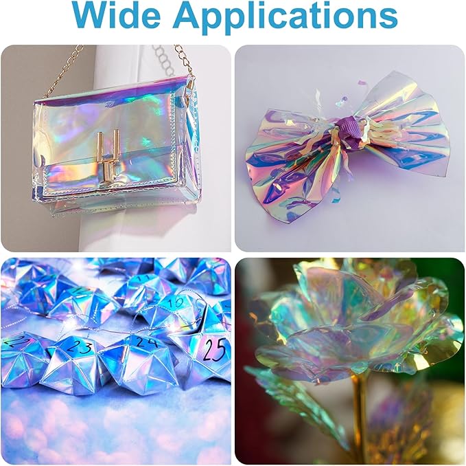 MECCANIXITY Holographic Clear PVC Vinyl Film Holographic PVC Fabric Waterproof - Image 6