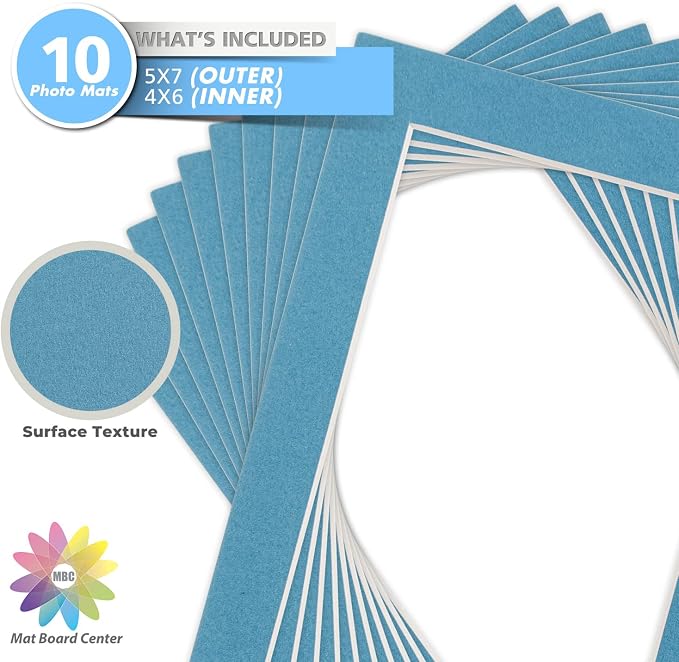 Mat Board Center, 5x7 for 4x6 Dynamic Blue Color Mats - Image 3