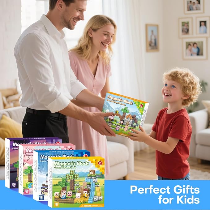 100PCS Magnetic Blocks, Magnet Tiles Toys - Image 7
