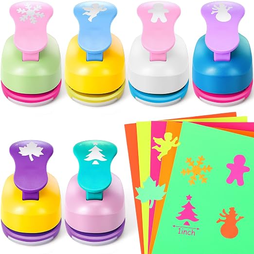 CHENGU 16 Pcs Craft Holes Punch Paper Punchers Scrapbook Punches by CHENGU