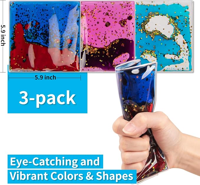 Art3d 6”x6” Square Sensory Fidget Liquid Motion Tiles - Image 8