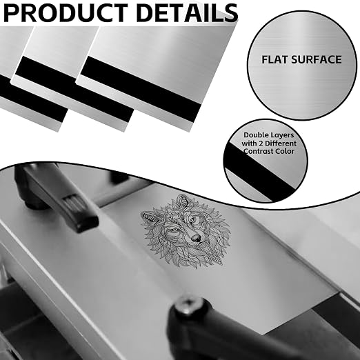 5PCS Laser Engraving Double Color ABS Plastic Sheet, Two-Tone Laserable - Image 3