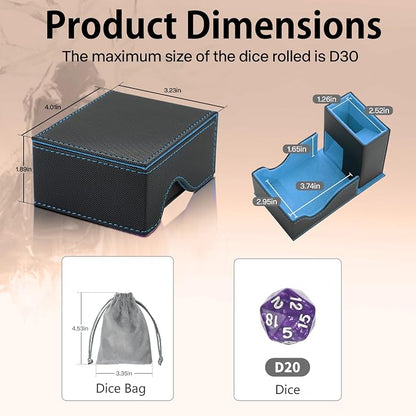 Dice Tower and Tray, Portable Commander Deck Box, Foldable Dice Storage Box - Image 5
