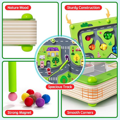 2 in 1 Magnetic Color and Number Maze Magnet Alphabet Counting Double Sided - Image 4