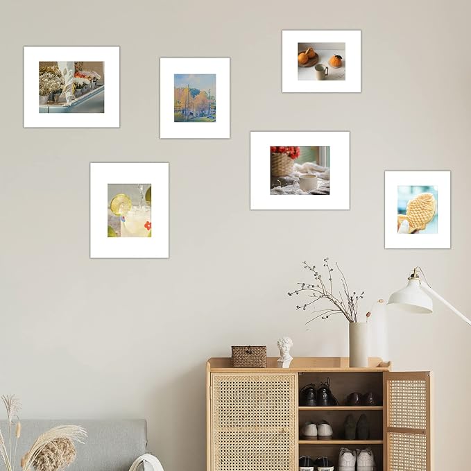 HOTUO 10 Pack Acid Free White Picture Frame Mats, Pre-Cut 8x10 Picture Mats - Image 4