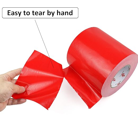 BOMEI PACK 6" Red Duct Tape, Wide Roll, 6 Inches x 60 Yards, 9 Mil Thick Heavy - Image 5