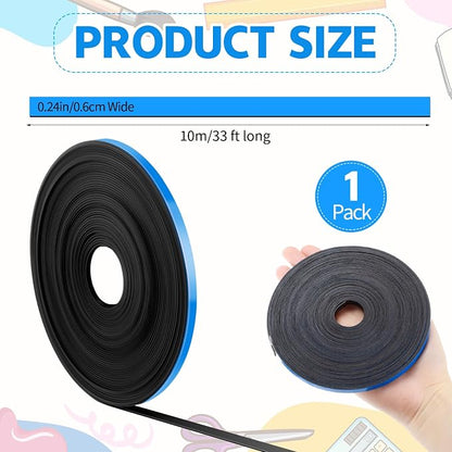 Magnetic Tape Roll Thin Strips, 1/4 Inch x 33 Feet Magnetic Board Dividers - Image 2