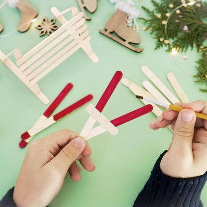 WISYOK 1500 Pcs Wooden Popsicle Sticks - Image 5