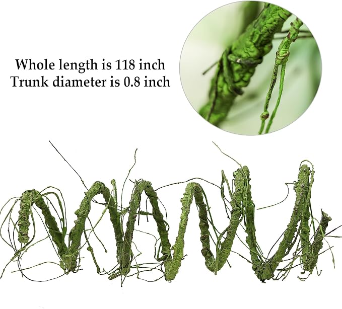 118 inch Medium Malleable Artificial Green Tree Branches Grapevine Garland Fake - Image 2