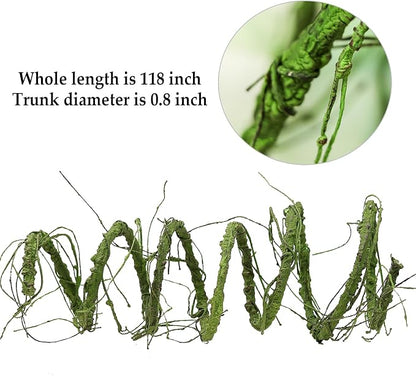 118 inch Medium Malleable Artificial Green Tree Branches Grapevine Garland Fake - Image 2