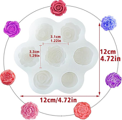 7 Sets Flower Candle molds, 3D Valentin e's Day Mold - Image 2