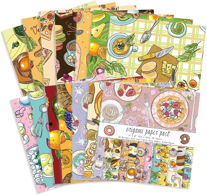 Origami Paper Kit 50 Sheets 70GSM 6 Inch Square Double Sided Color 50 Vivid - Image 3