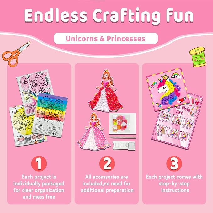 7july Unicorn Craft Box-12 Fun Arts and Crafts - Image 3