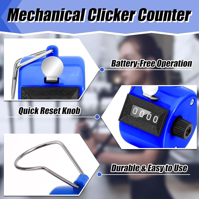 Draupnir 24Pcs Handheld Tally Counter, Metal Pitch Counter Hand Mechanical - Image 3