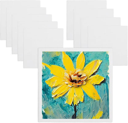MECCANIXITY Canvas Boards for Painting, 6x6 Cotton Blank Primed Art Canvas by MECCANIXITY