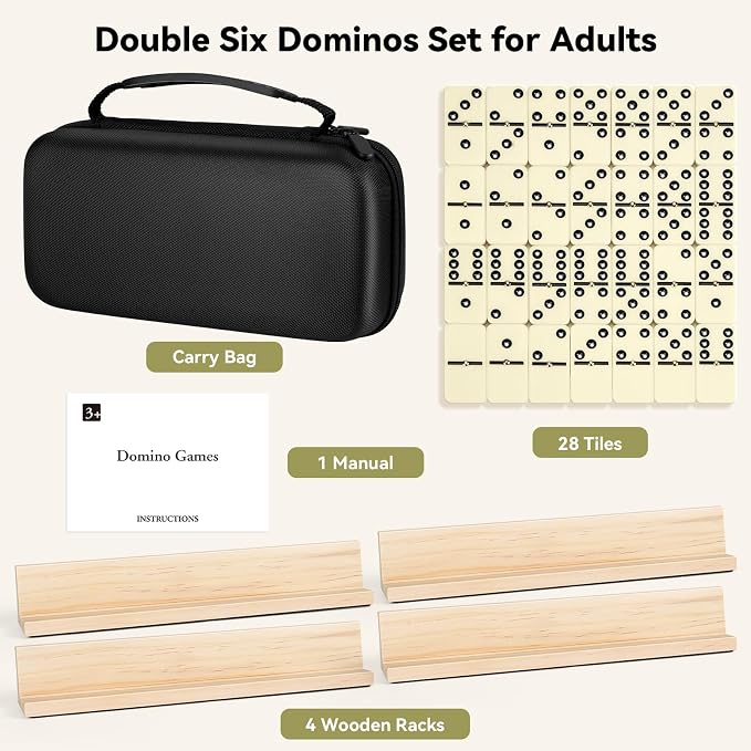 BATURU Double 6 Dominos Set for Adults - Image 6