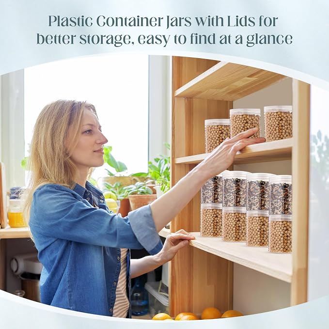 SATINIOR 12 Pack 16 oz Plastic Container Jars - Image 5