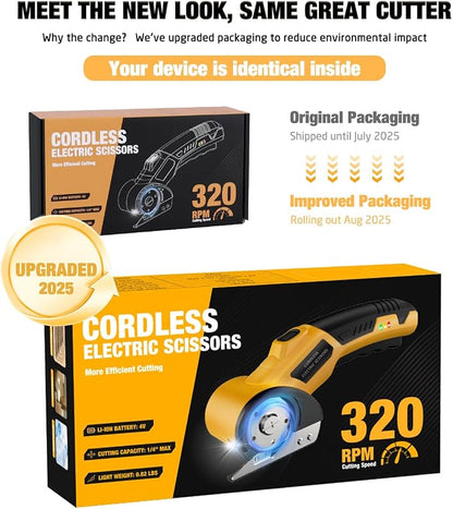 Cordless Electric Scissors: 4V Rechargeable Cardboard Cutter, 3 Blades - Image 8