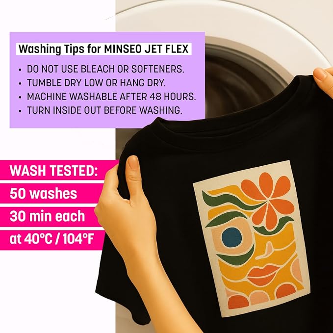 MINSEO Jet Flex Premium Opaque Heat Transfer Paper - Image 5