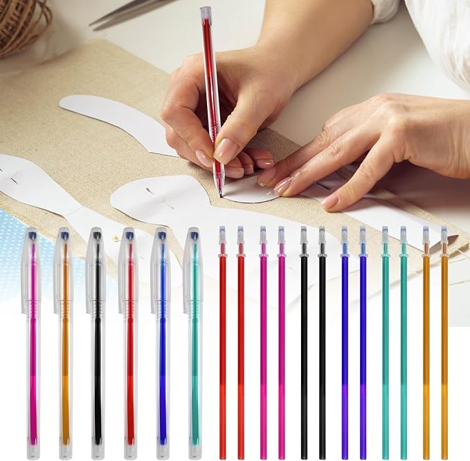 48pcs Heat Erasable Pens for Fabric, Fabric Pens for Sewing Erasable for by YFANITI