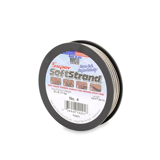 Super Softstrand, Vinyl-Coated Stranded Stainless Steel Picture Wrapping Wire by WCS