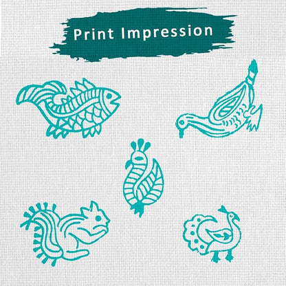 Hashcart Wooden Indian Traditional Design Printing Stamps/Blocks - Image 3