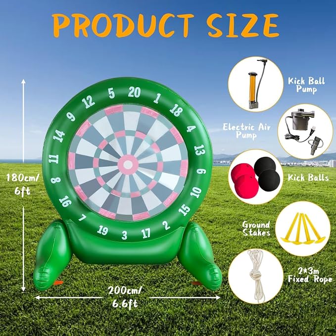 6Ft Tall Giant Kick Darts Games Inflatable Giant Kick Darts Games, Jumbo - Image 3