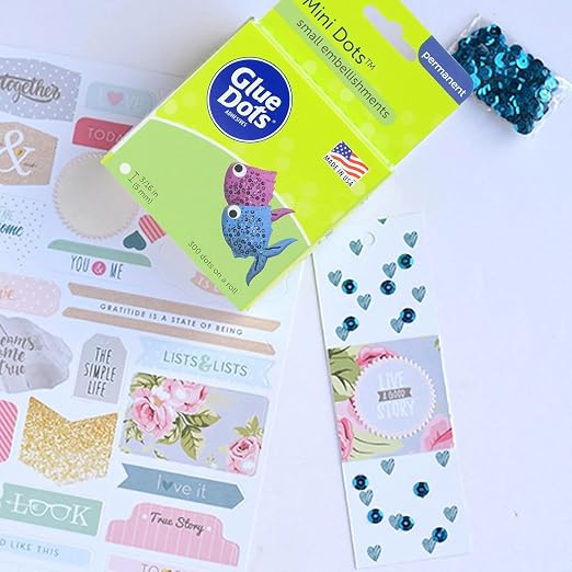 Glue Dots, Mini Dots, Double-Sided, 900 Dots, DIY Craft Glue Tape, Sticky - Image 6