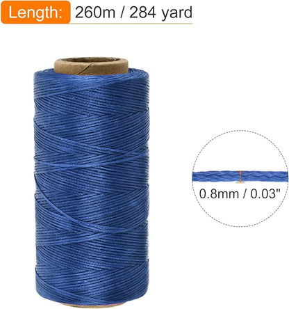 MECCANIXITY Waxed Thread, 284 Yard 0.8mm 150D Flat Wax Thread Polyester Waxed - Image 2