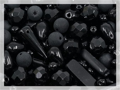 2.1oz of Glass Bead Mix with Drops, Table-Cut and fire Polish Czech Beads by CzechBeadsManufacturer