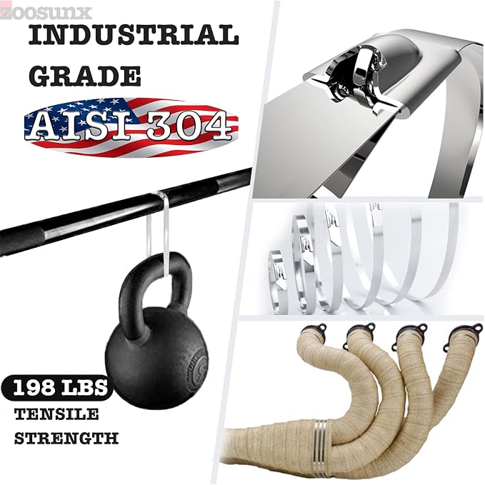 Metal Zip Ties, 304 Stainless Steel, Heavy Duty Self-locking Cable Ties - Image 6