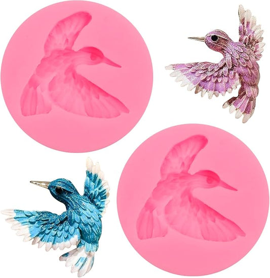 Hummingbird Silicone Fondant Mold, Bird Cake Decorating Mold by octhallow