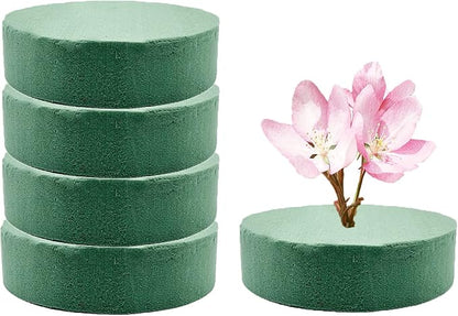 5 Pcs Floral Foam, MYYZMY 4.7 Inch Dry Wet Floral Foam Bricks Round by MYYZMY