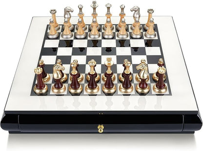 AMEROUS 16 Inches Wooden Chess Set, Large Size Board - Image 2